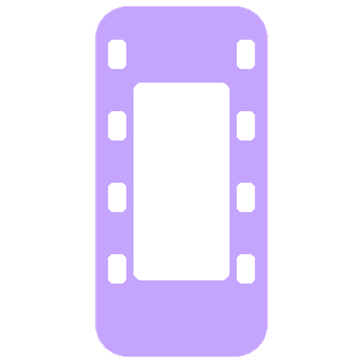 Emblème géométrique d'un cadre de film